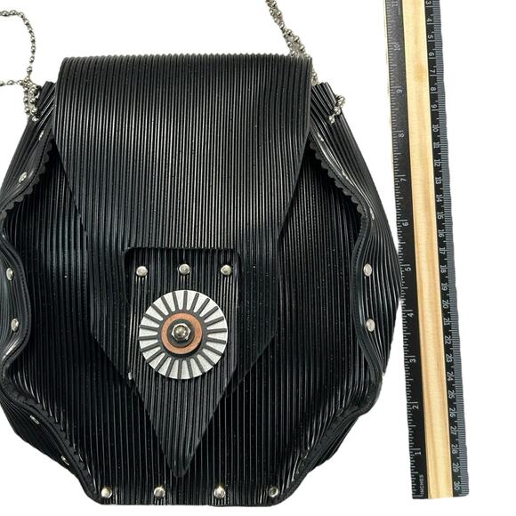 Gloria Gerber Embossed Stainless Steel Rubber Handbag Purse Handmade Boutique - Picture 13 of 15